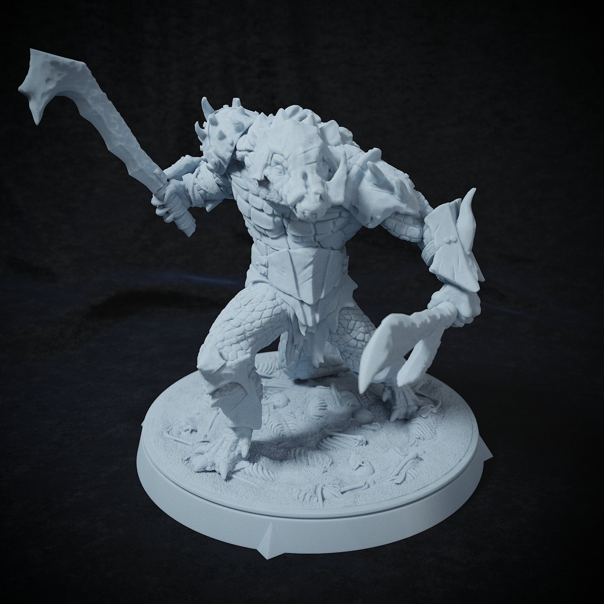 Arak Army, Crocodile Folk, Dragonborn | TABLETOP SCALE | TTRPG Miniature | Cripta Studios