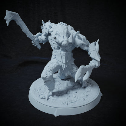 Arak Army, Crocodile Folk, Dragonborn | TABLETOP SCALE | TTRPG Miniature | Cripta Studios