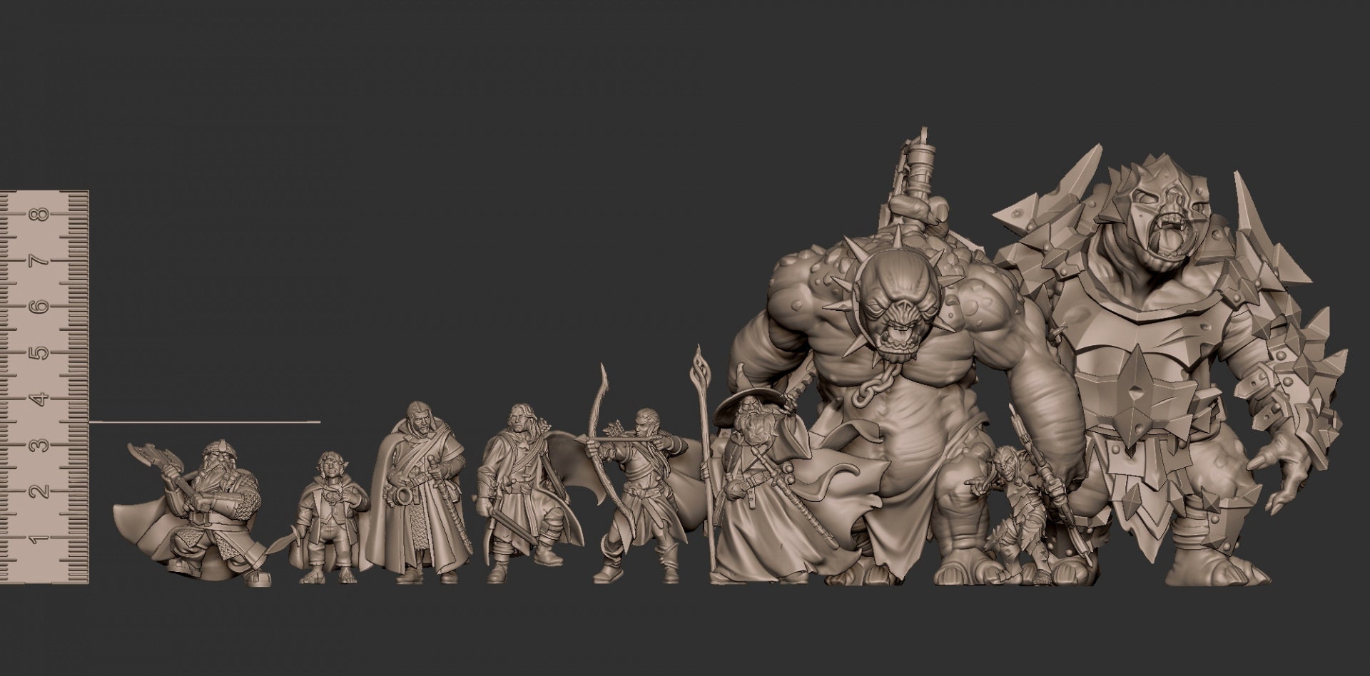 Bullet Rings, Wizard, Fellowship Explorers | TABLETOP SCALE | TTRPG Miniature | Bite the Bullet | Unpainted, Unplated Resin 8k