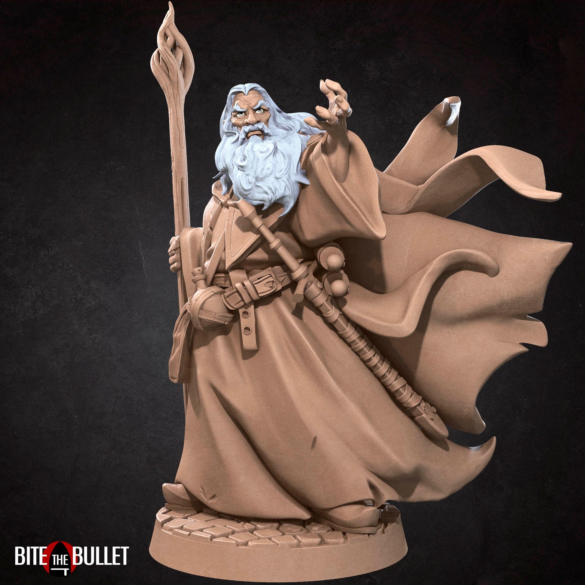 Bullet Rings, Wizard, Fellowship Explorers | TABLETOP SCALE | TTRPG Miniature | Bite the Bullet | Unpainted, Unplated Resin 8k