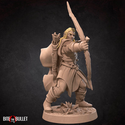 Bullet Rings, Elf, Fellowship Explorers | TABLETOP SCALE | TTRPG Miniature | Bite the Bullet | Unpainted, Unplated Resin 8k