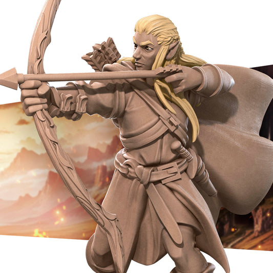 Bullet Rings, Elf, Fellowship Explorers | TABLETOP SCALE | TTRPG Miniature | Bite the Bullet | Unpainted, Unplated Resin 8k