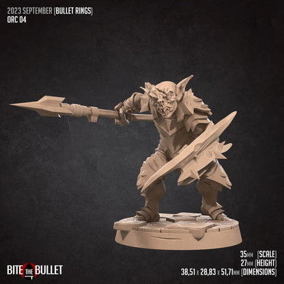 Bullet Rings, Orcs, Mines Monsters | TABLETOP SCALE | TTRPG Miniature | Bite the Bullet | Unpainted, Unplated Resin 8k