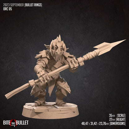 Bullet Rings, Orcs, Mines Monsters | TABLETOP SCALE | TTRPG Miniature | Bite the Bullet | Unpainted, Unplated Resin 8k