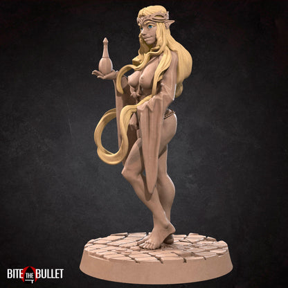 Exxotic Gabriela, Bullet Rings, High Elf Queen Mage | Pinup SFW NSFW Model Miniature | Bite the Bullet
