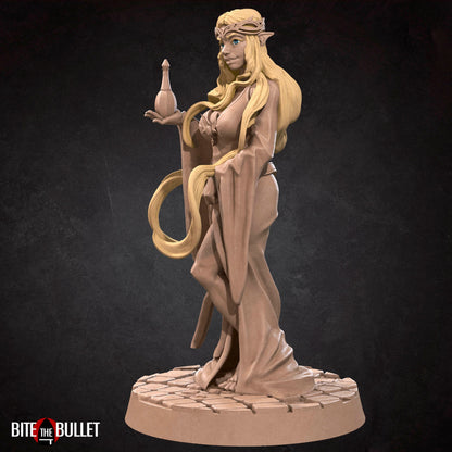 Exxotic Gabriela, Bullet Rings, High Elf Queen Mage | Pinup SFW NSFW Model Miniature | Bite the Bullet