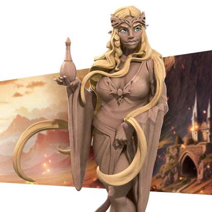 Exxotic Gabriela, Bullet Rings, High Elf Queen Mage | Pinup SFW NSFW Model Miniature | Bite the Bullet