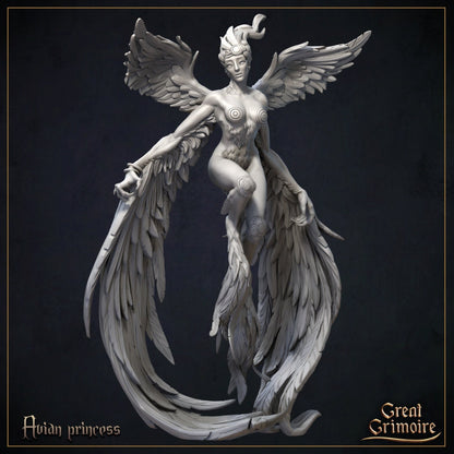 Avian Princess | Curse of the Celestial Children | D&D Tabletop Miniature | Great Grimoire