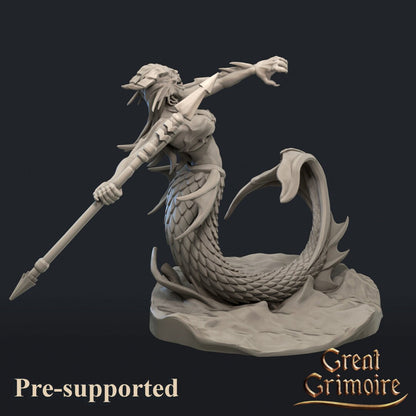 Battle, Harpy vs. Siren | TTRPG Miniature | Great Grimoire | Unpainted, Unplated Resin 8k