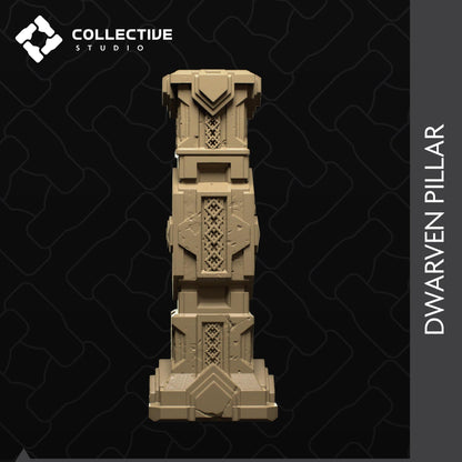 Columns, Pillars, Fire, Dragon Egg, Dwarven, Cathedral, Gem | D&D Scatter Miniature | Collective Studio