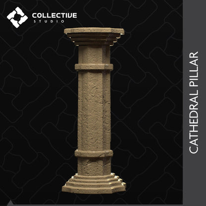 Columns, Pillars, Fire, Dragon Egg, Dwarven, Cathedral, Gem | D&D Scatter Miniature | Collective Studio