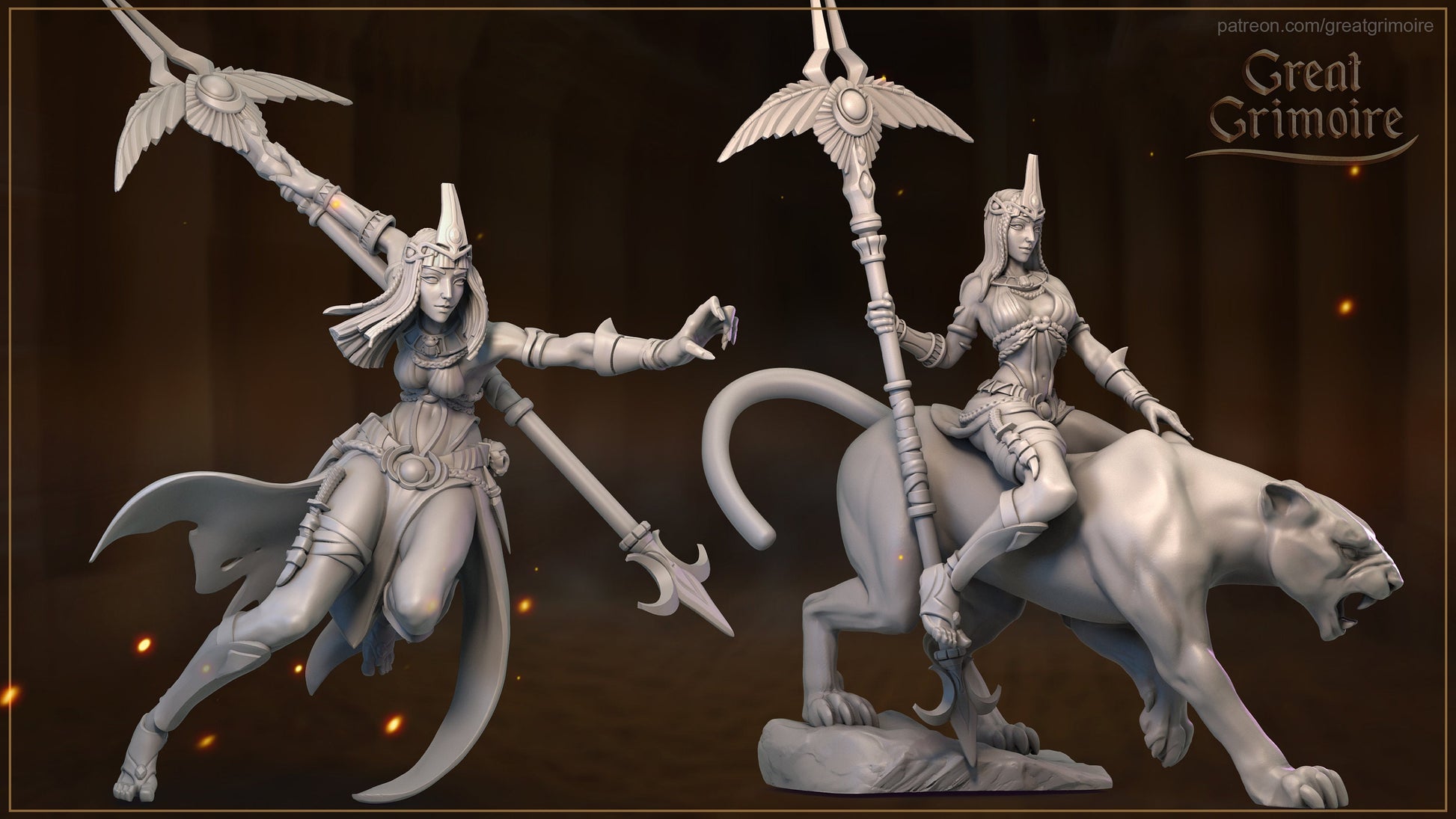 Dalia, Egyptian Warrior Beauty | Road to the Afterlife | Tabletop Gaming Miniature | Great Grimoire