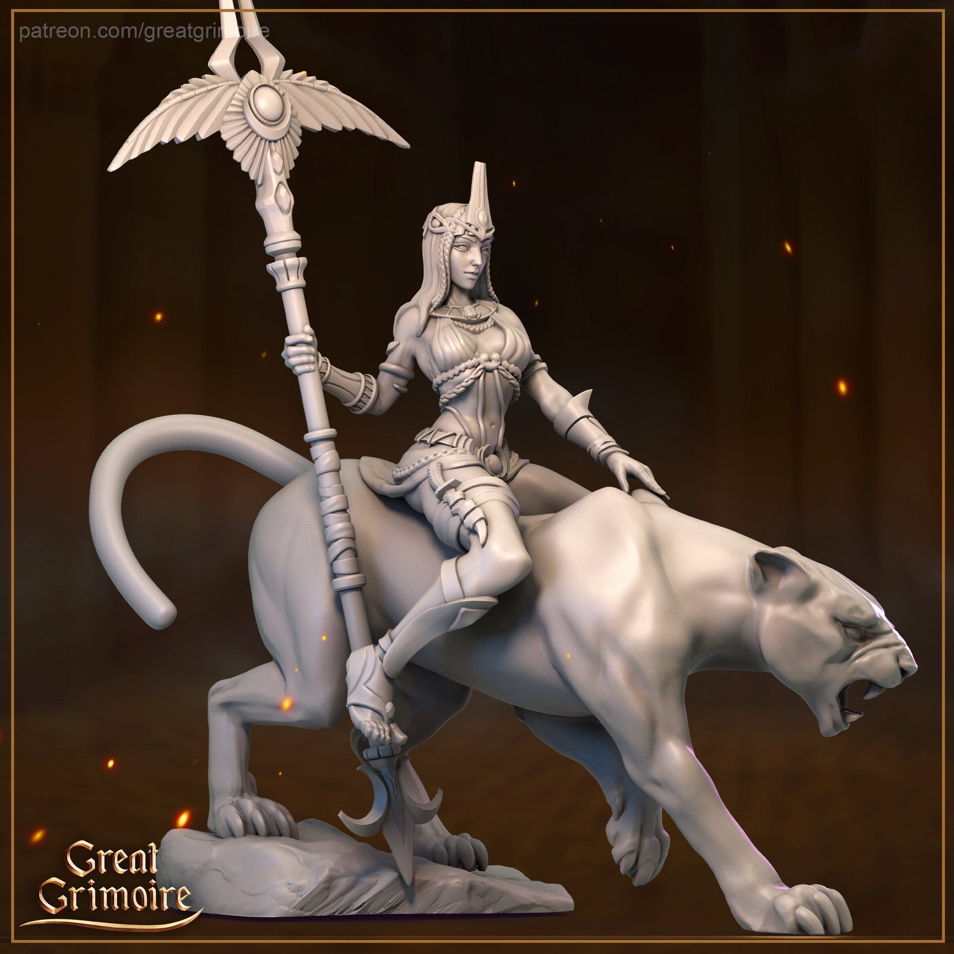 Dalia, Egyptian Warrior Beauty | Road to the Afterlife | Tabletop Gaming Miniature | Great Grimoire