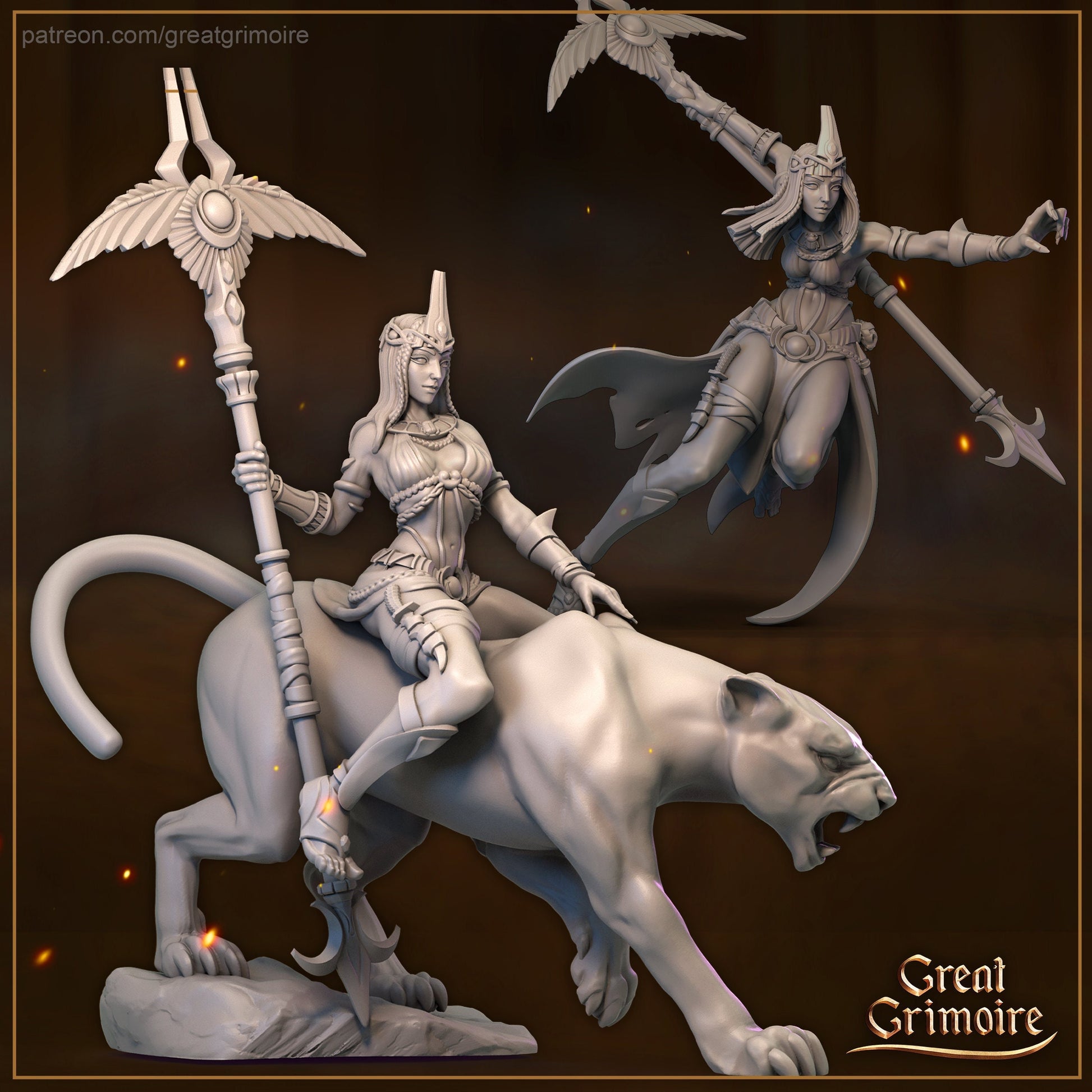 Dalia, Egyptian Warrior Beauty | Road to the Afterlife | Tabletop Gaming Miniature | Great Grimoire