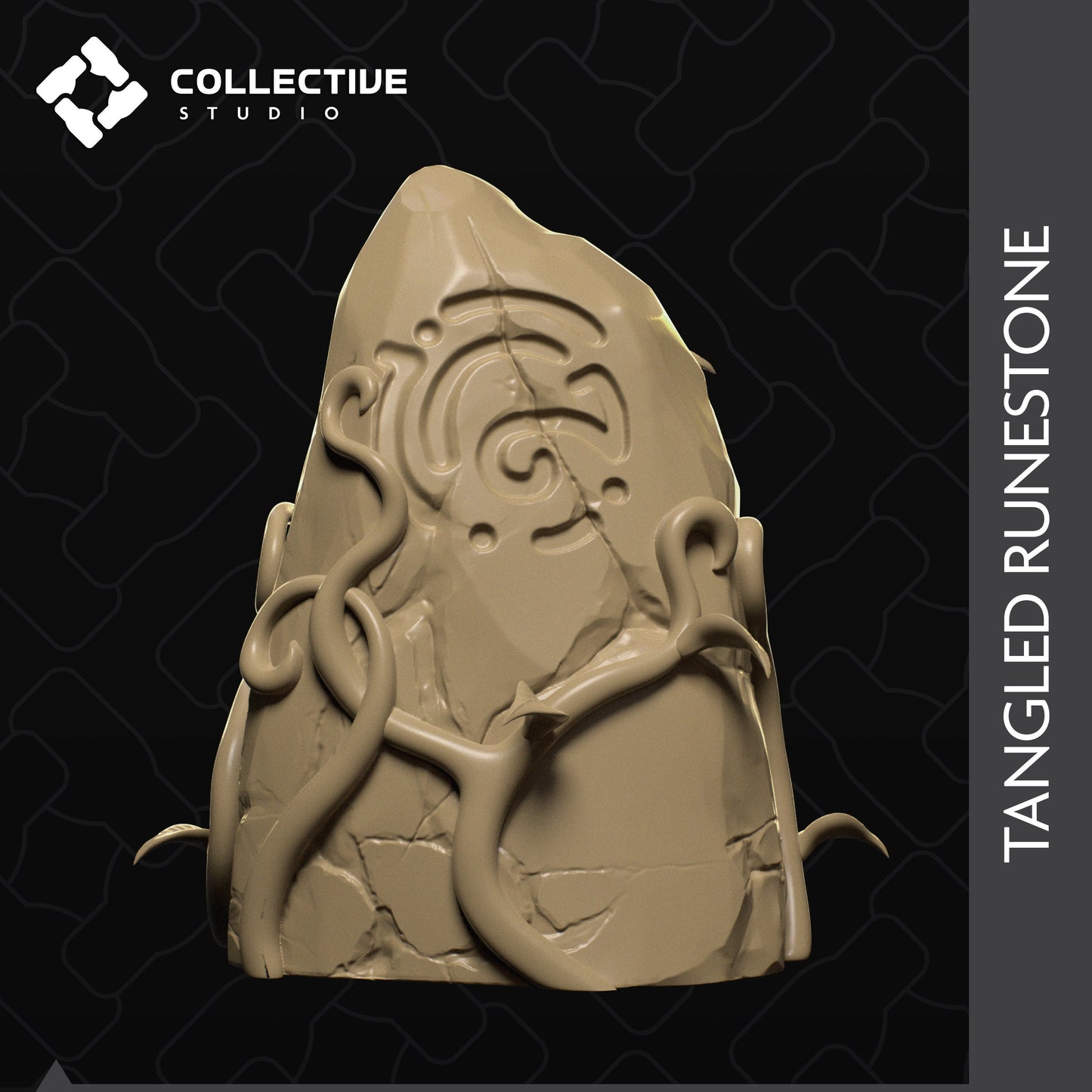 Runic Stone | D&D Scatter Miniature | Collective Studio
