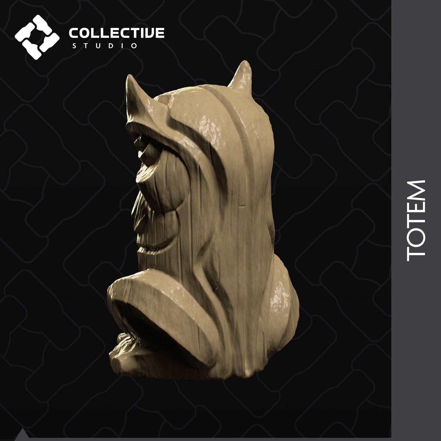 Totem, Sacred Sculpture, Owl Frog Tiger | D&D Tabletop Role Playing Game Scatter | Diorama | Collective Studio