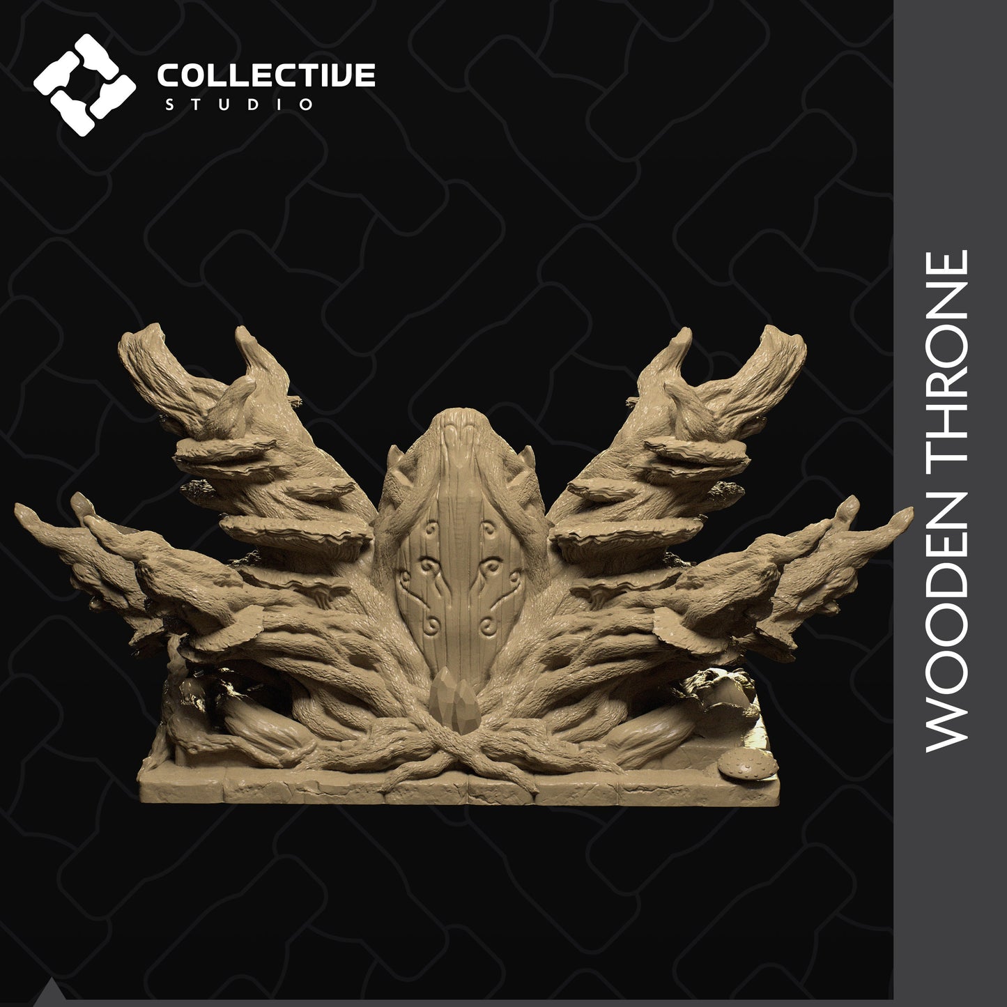 Thrones, Large, Fur, Tall, Wood | D&D Scatter | Collective Studio