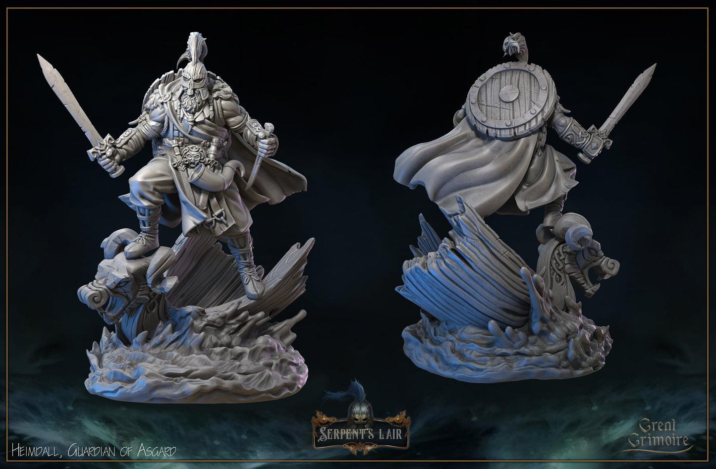 Heimdallr, Guardian of Asgard | Serpents Lair | Tabletop Gaming Miniature | Great Grimoire