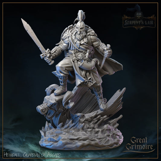 Heimdallr, Guardian of Asgard | Serpents Lair | Tabletop Gaming Miniature | Great Grimoire