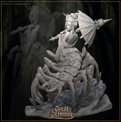 Jorōgumo, Unmasker of Faces | Lost Shrine of the Damned | D&D TTRPG Miniature | Great Grimoire
