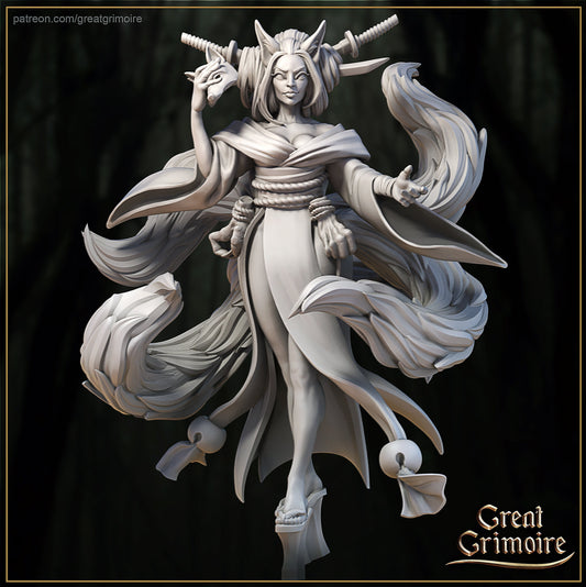 Kitsune, Blade of the Forest | Lost Shrine of the Damned | D&D TTRPG Miniature | Great Grimoire