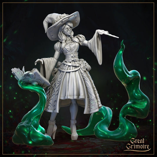 Melinda the Good Witch, Horror Oz | Veil of Emerald Dreams | Tabletop Gaming Miniature | Great Grimoire
