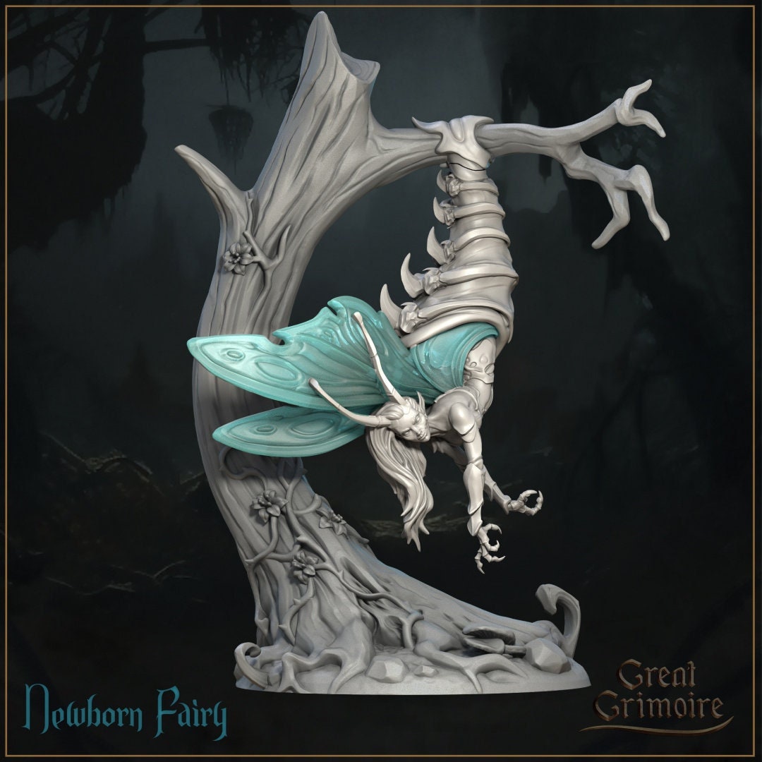 Fairy Newborn | Dark Metamorphosis | D&D Tabletop Miniature | Great Grimoire