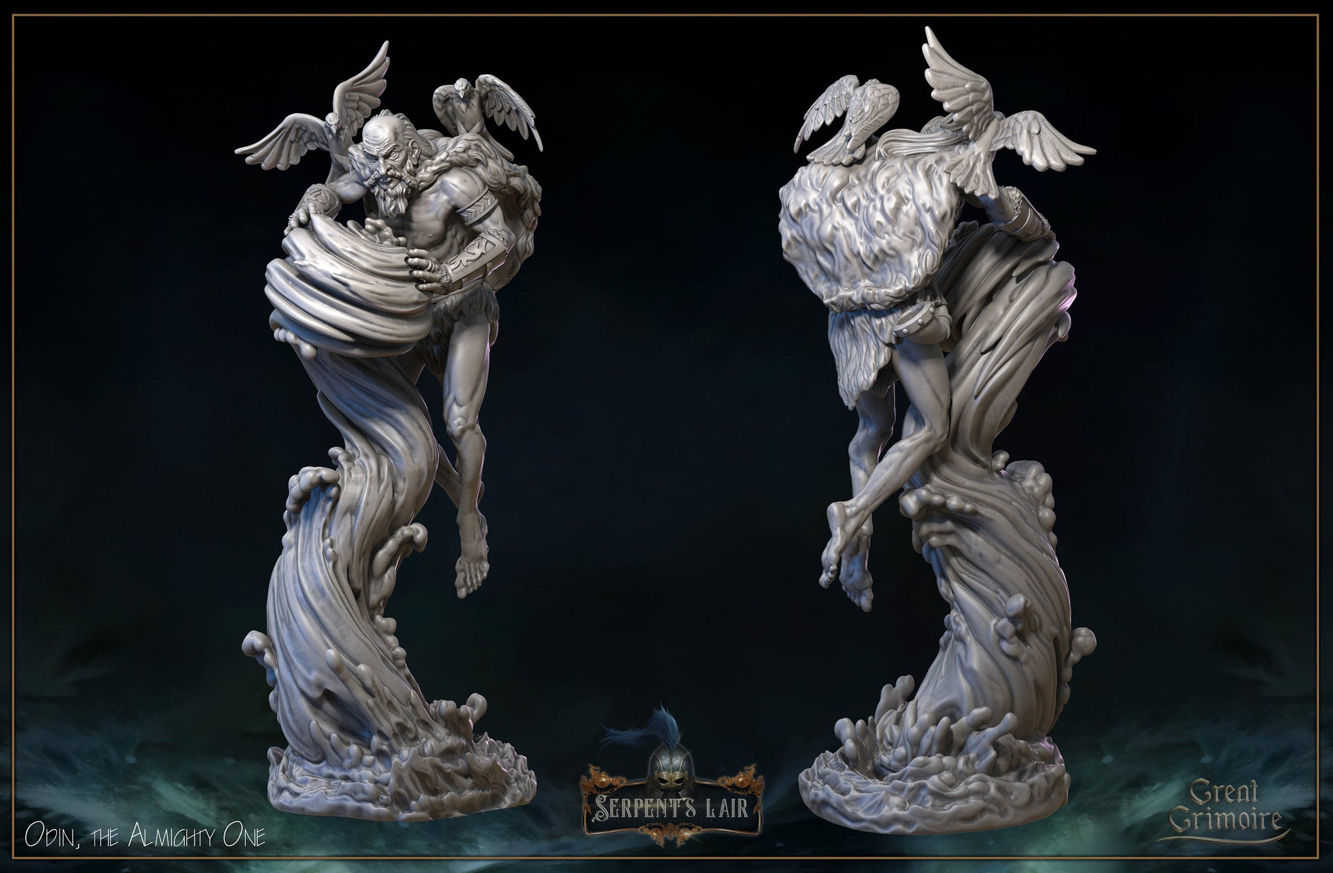 Odin, the Almighty One | Serpents Lair | Tabletop Gaming Miniature | Great Grimoire