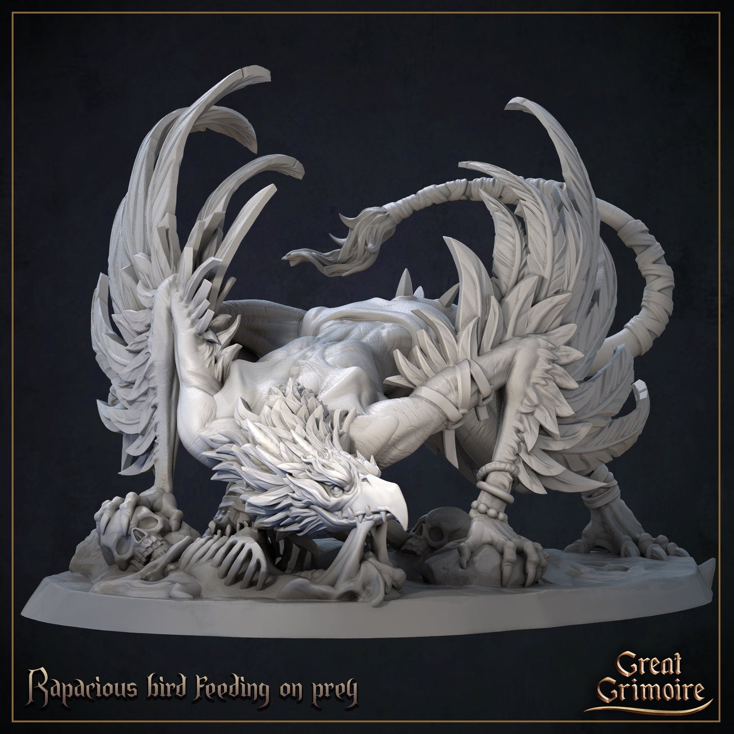 Rapacious Birds, Feathered Beasts | Curse of the Celestial Children | D&D Tabletop Miniature | Great Grimoire