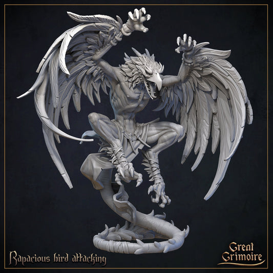 Rapacious Birds, Feathered Beasts | Curse of the Celestial Children | D&D Tabletop Miniature | Great Grimoire
