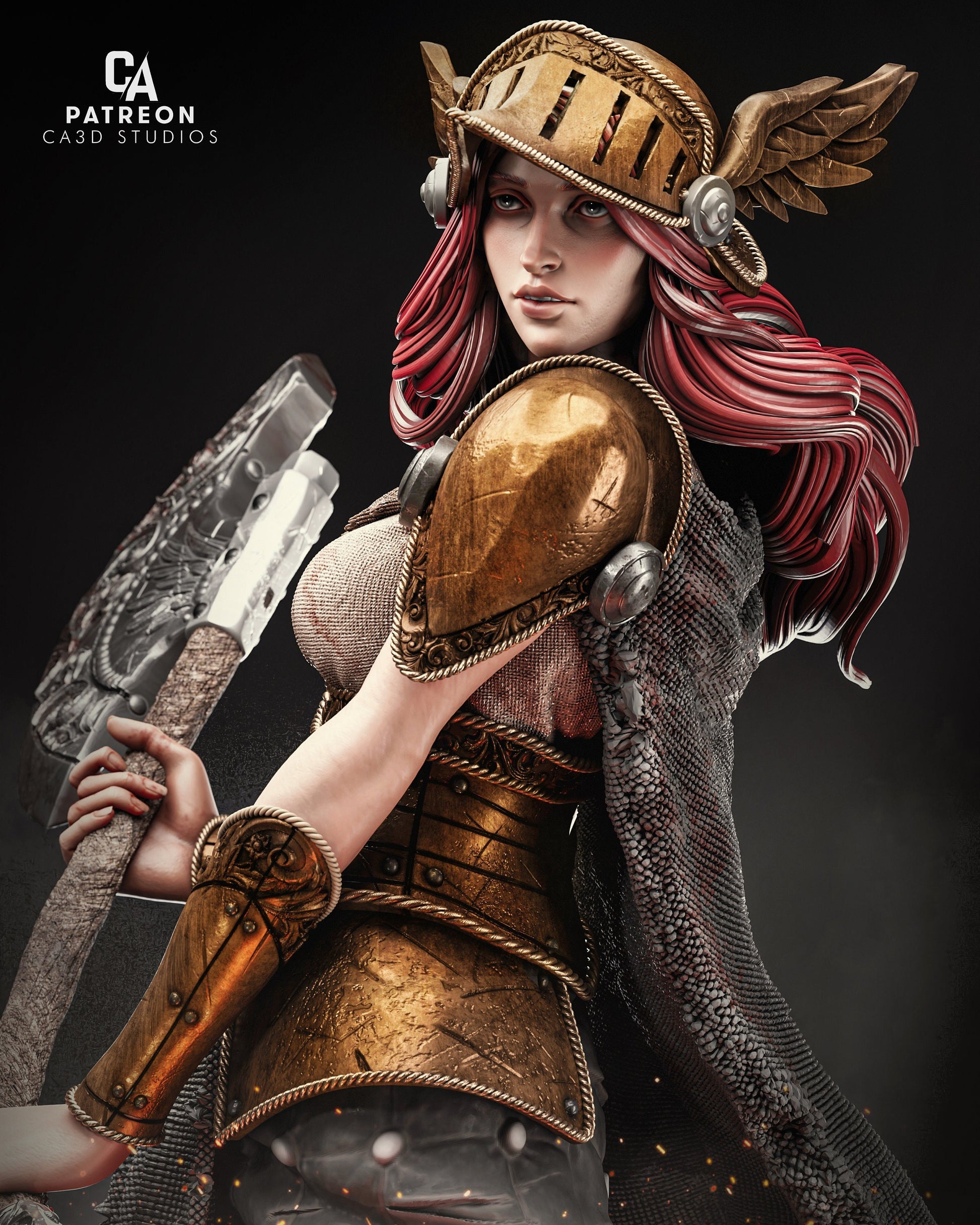 Chooser of Warriors | Resin Garage Kit Sculpture Anime Video Game Fan Art Statue | CA 3D Studios