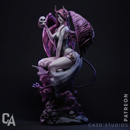 1:12 Sitting Succubus | Resin Garage Kit Sculpture Anime Video Game Fan Art Statue | CA 3D Studios