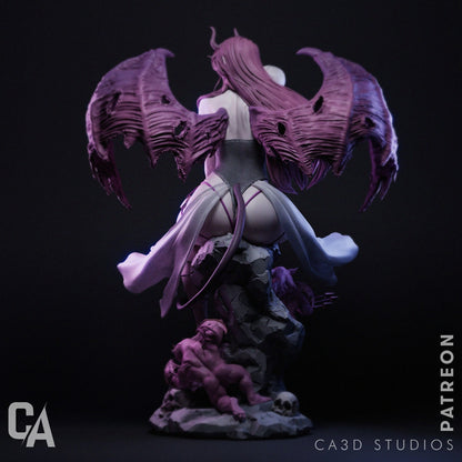 1:12 Sitting Succubus | Resin Garage Kit Sculpture Anime Video Game Fan Art Statue | CA 3D Studios