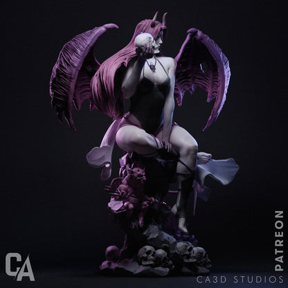 1:12 Sitting Succubus | Resin Garage Kit Sculpture Anime Video Game Fan Art Statue | CA 3D Studios
