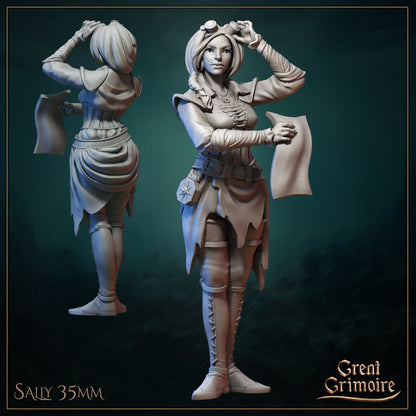Sally the Vigilant Navigator, Sailor Pirate | Gathering Storm | D&D Tabletop Miniature | Great Grimoire