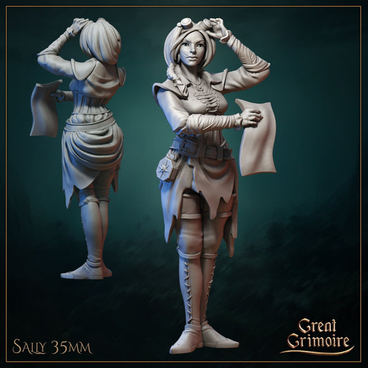 Sally the Vigilant Navigator, Sailor Pirate | Gathering Storm | D&D Tabletop Miniature | Great Grimoire