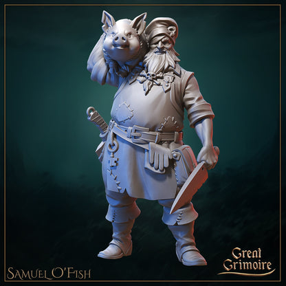 Samuel O'Fish, Fisherman, Cook | Gathering Storm | D&D Tabletop Miniature | Great Grimoire