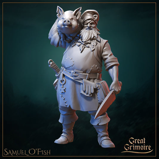 Samuel O'Fish, Fisherman, Cook | Gathering Storm | D&D Tabletop Miniature | Great Grimoire