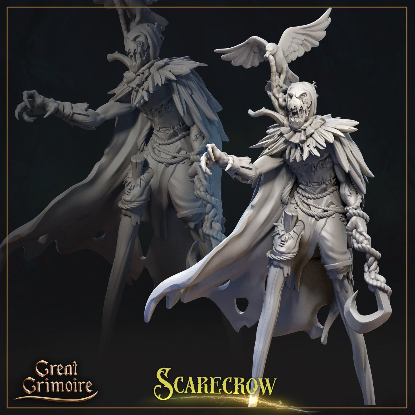 Scarecrow, Horror Oz | Veil of Emerald Dreams | Tabletop Gaming Miniature | Great Grimoire