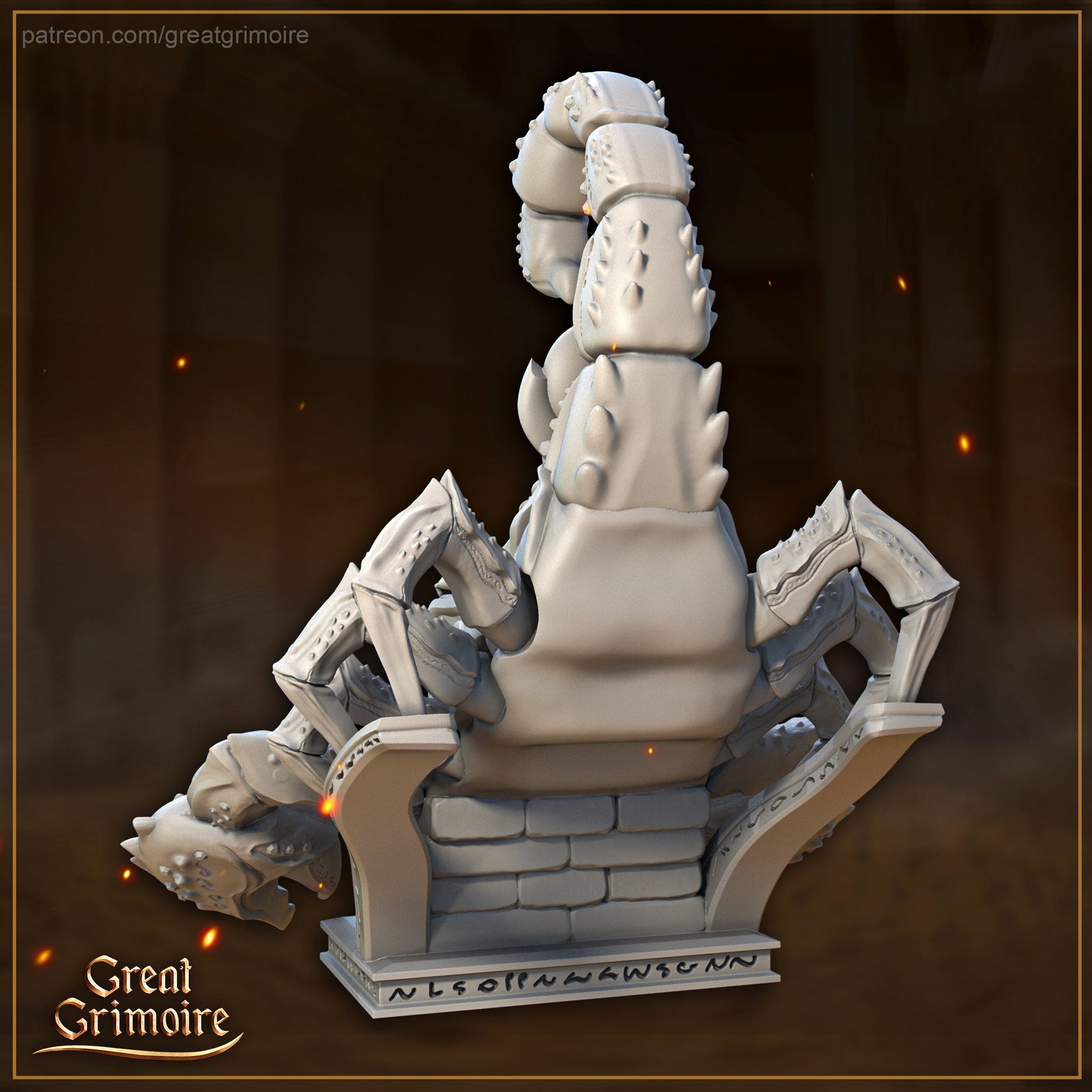 Selket on Scorpion Throne | Road to the Afterlife | Tabletop Gaming Miniature | Great Grimoire