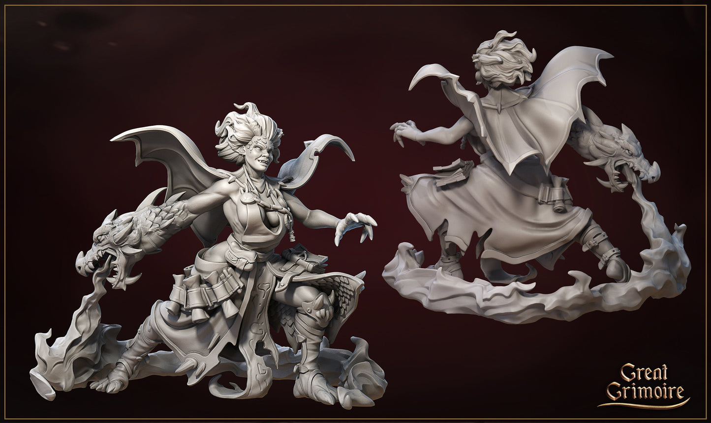 Tanis, the Dragon Heiress | Lodge of the Dark Arts | Tabletop Gaming Miniature | Great Grimoire