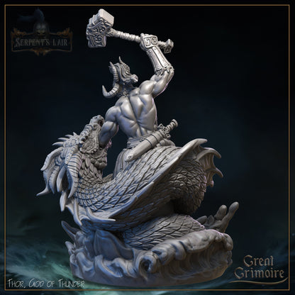 Thor, Norse God of Thunder | Serpents Lair | Tabletop Gaming Miniature | Great Grimoire