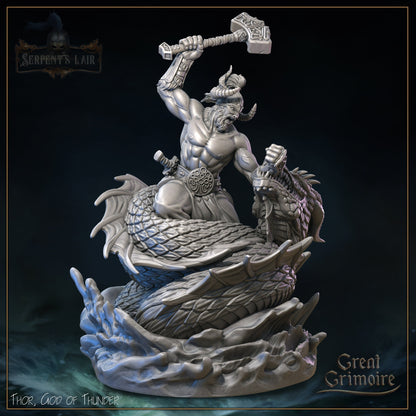 Thor, Norse God of Thunder | Serpents Lair | Tabletop Gaming Miniature | Great Grimoire