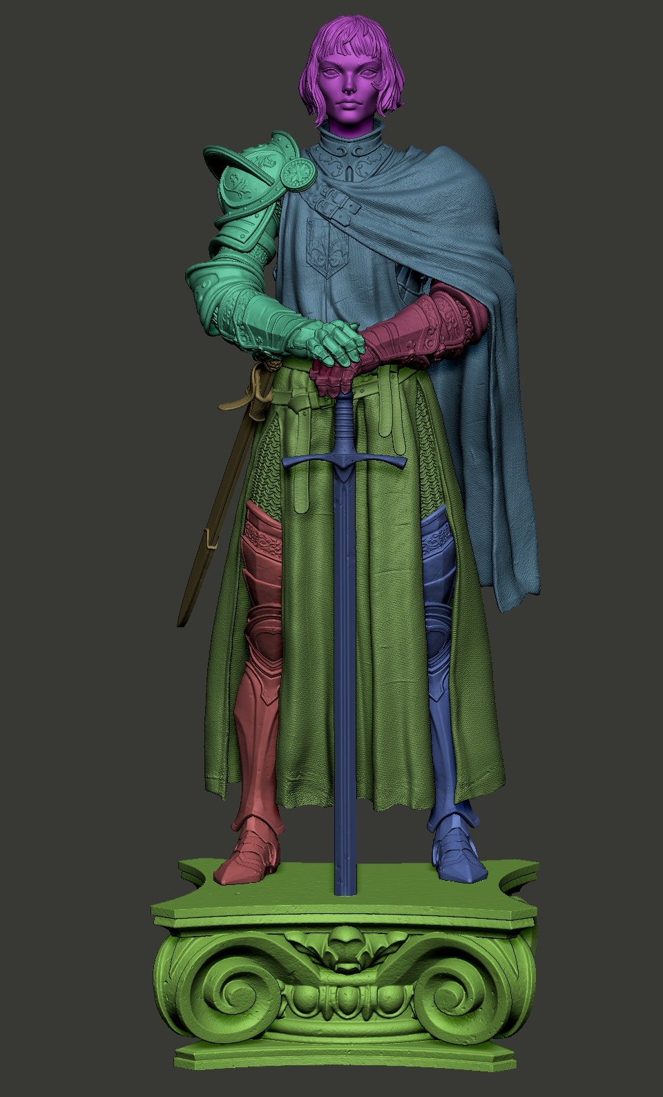 French Farmgirl, Joan of Arc | Resin Garage Kit Figure Historical Statue | CA 3D Studios