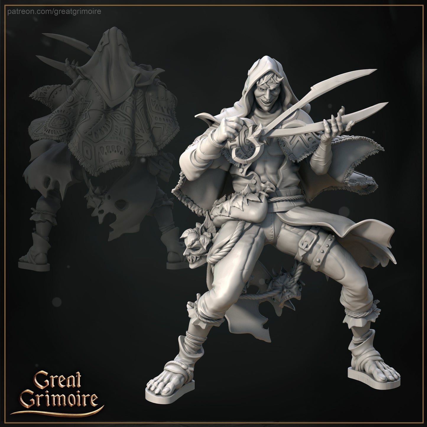 Twisted Herbalist With Carnivorous Plant | Lodge of the Dark Arts | Tabletop Gaming Miniature | Great Grimoire