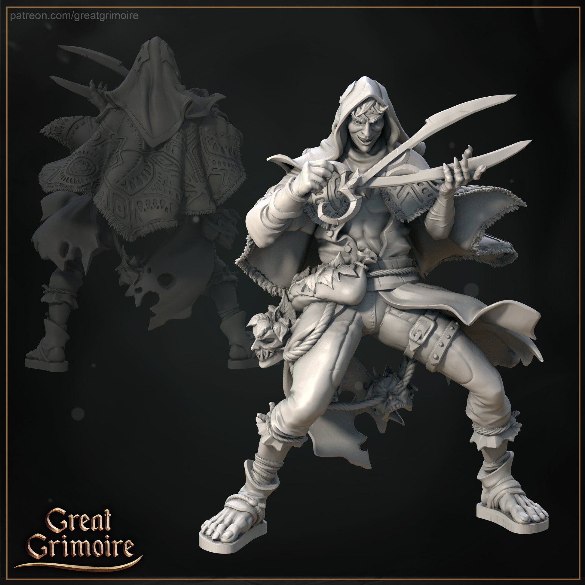 Twisted Herbalist With Carnivorous Plant | Lodge of the Dark Arts | Tabletop Gaming Miniature | Great Grimoire