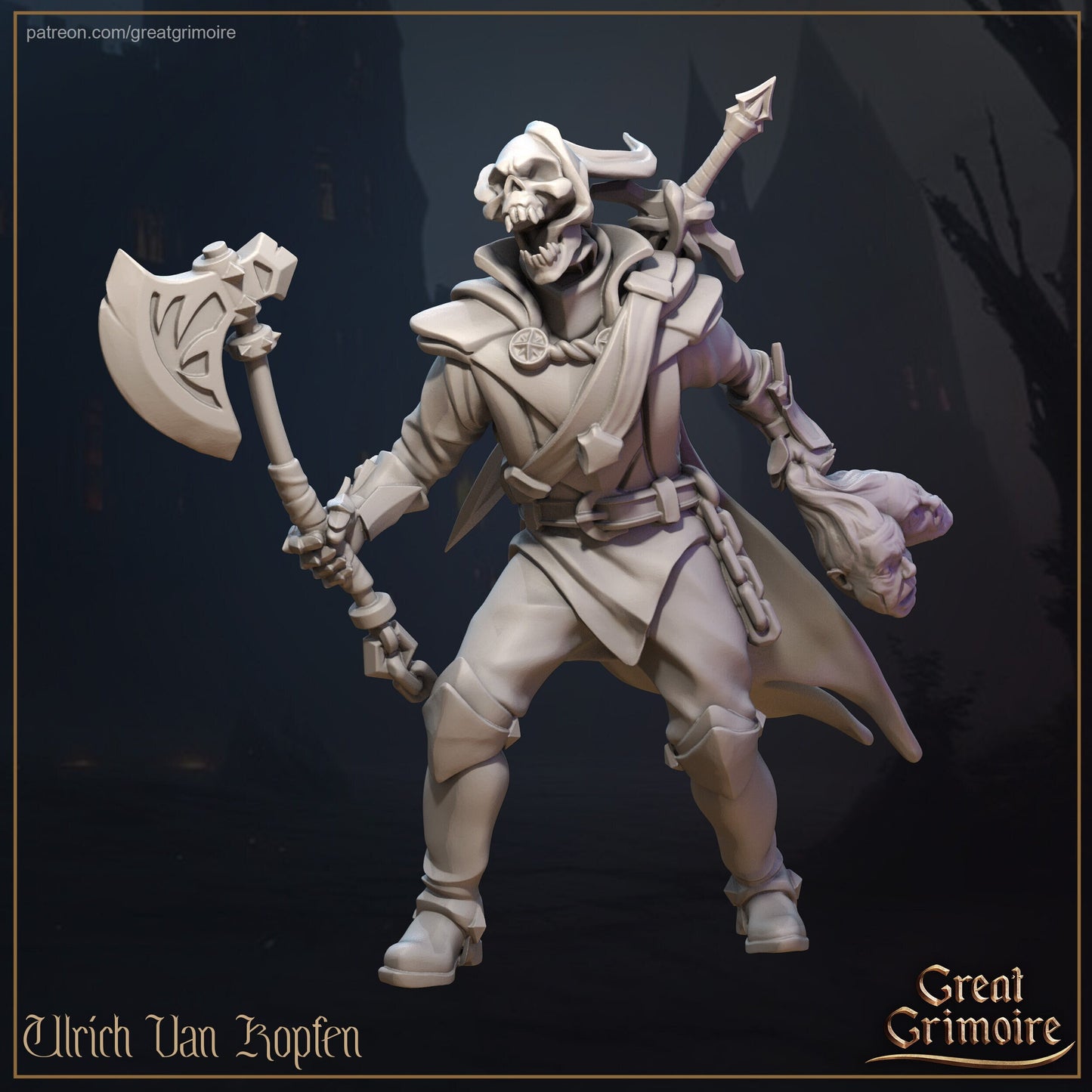 Ulrich Van Kopfen, Headless Maurader | TABLETOP SCALE | D&D TTRPG Miniature | Great Grimoire