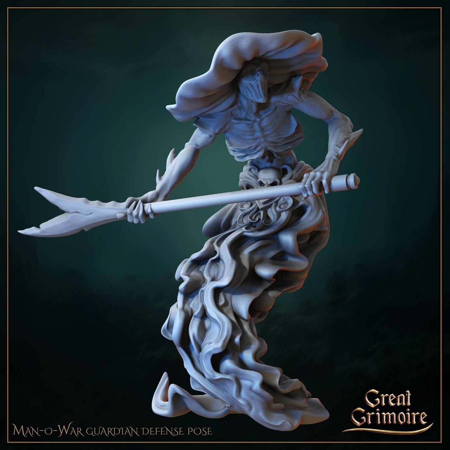 Underwater Sentinels, Jellyfish Warriors | Gathering Storm | D&D Tabletop Miniature | Great Grimoire