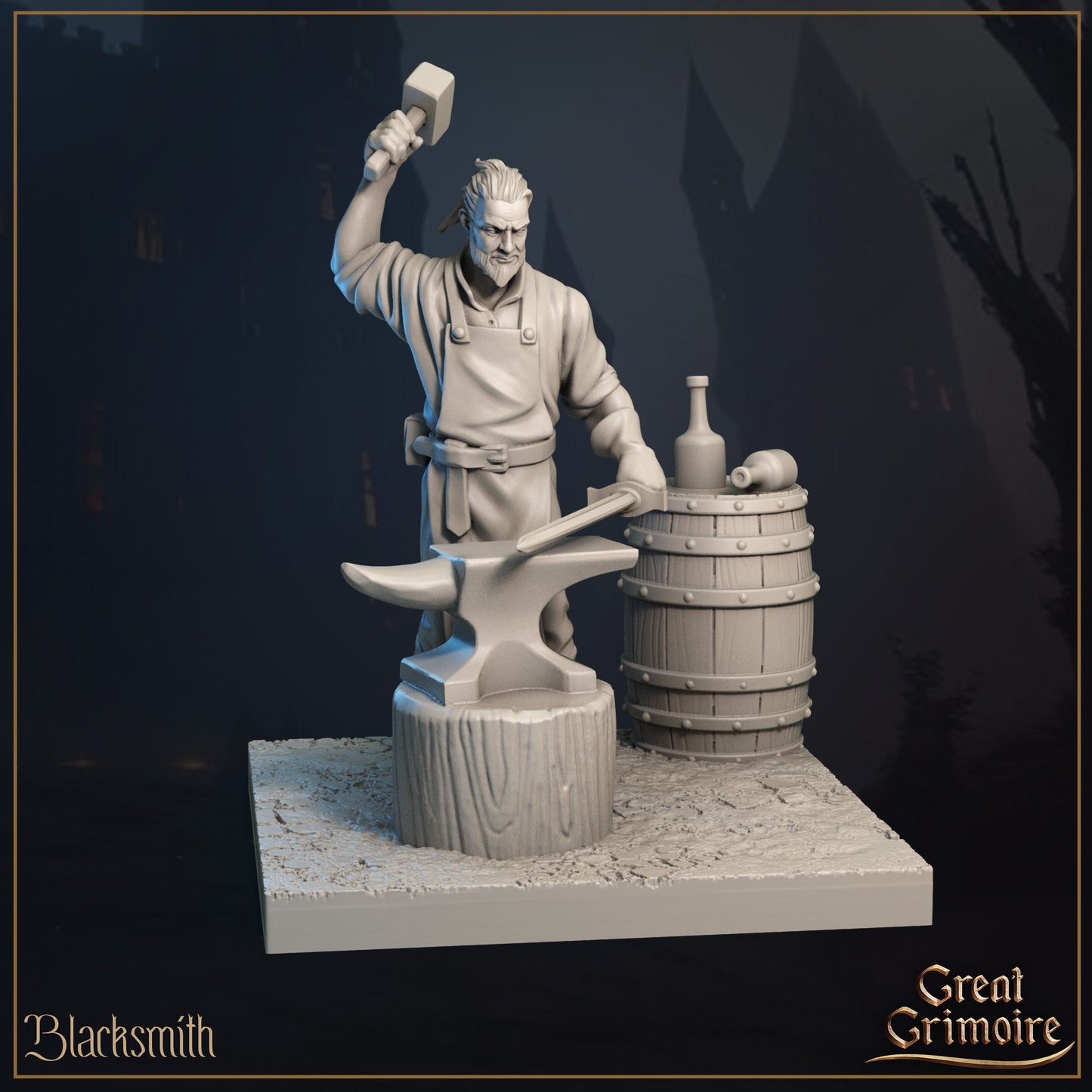 Villagers | TTRPG Miniature | Great Grimoire | Unpainted, Unplated Resin 8k