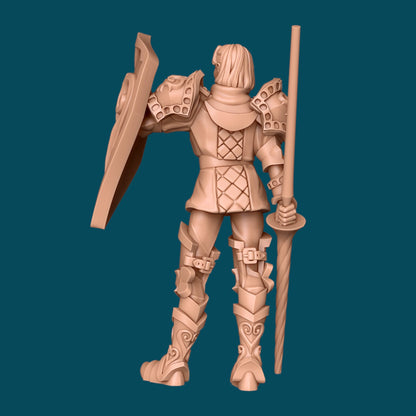 Jack a Knight of Hearts | D&D TTRPG Miniature | Awkward Penguin Minis